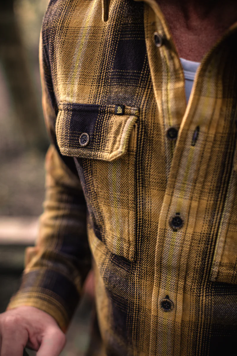 &SONS Carder Shirt Ochre Check - Image 6