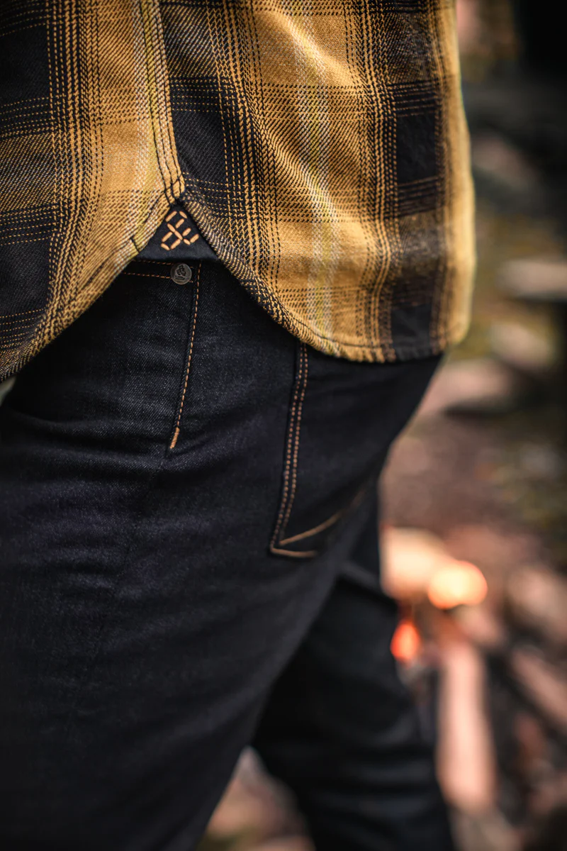 &SONS Carder Shirt Ochre Check - Image 7