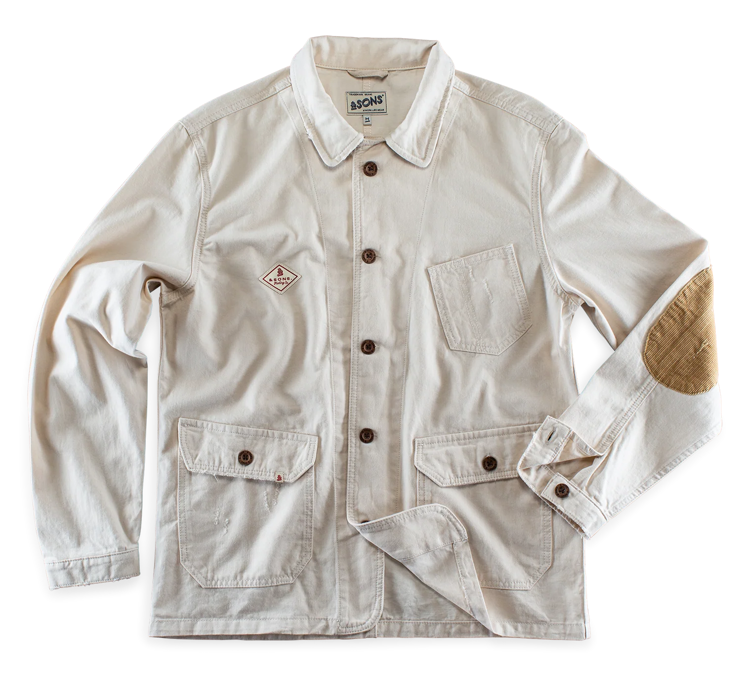 &SONS Carver Jacket Ecru - Image 7