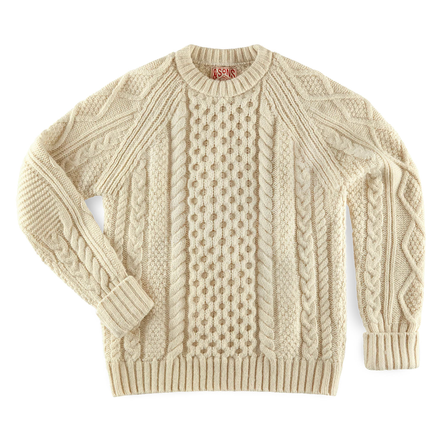&SONS Clyde Knit Jumper Ecru - Image 10