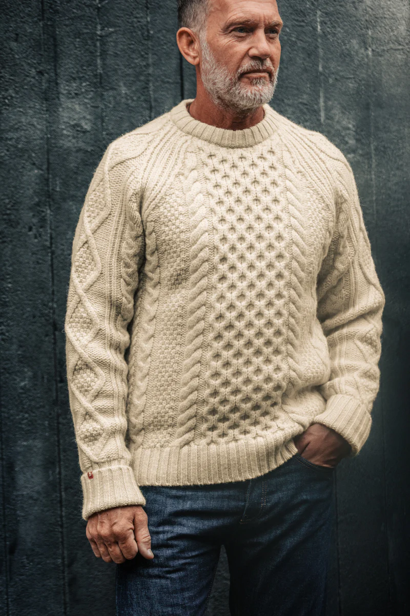 &SONS Clyde Knit Jumper Ecru - Image 3