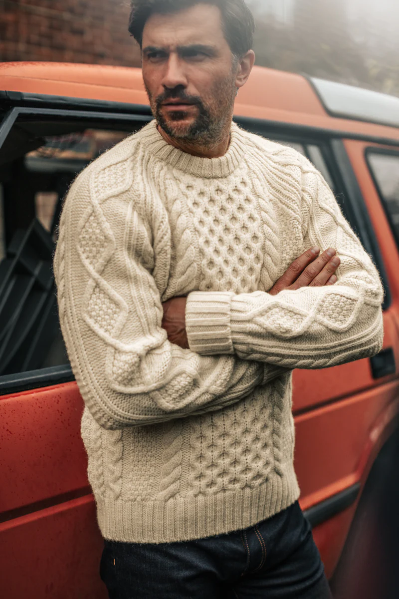 &SONS Clyde Knit Jumper Ecru - Image 4
