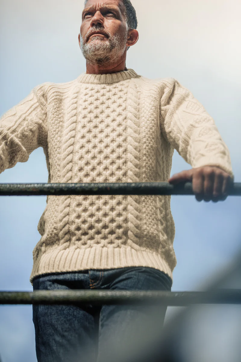 &SONS Clyde Knit Jumper Ecru - Image 8