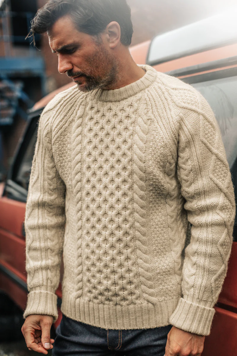 &SONS Clyde Knit Jumper Ecru - Image 9