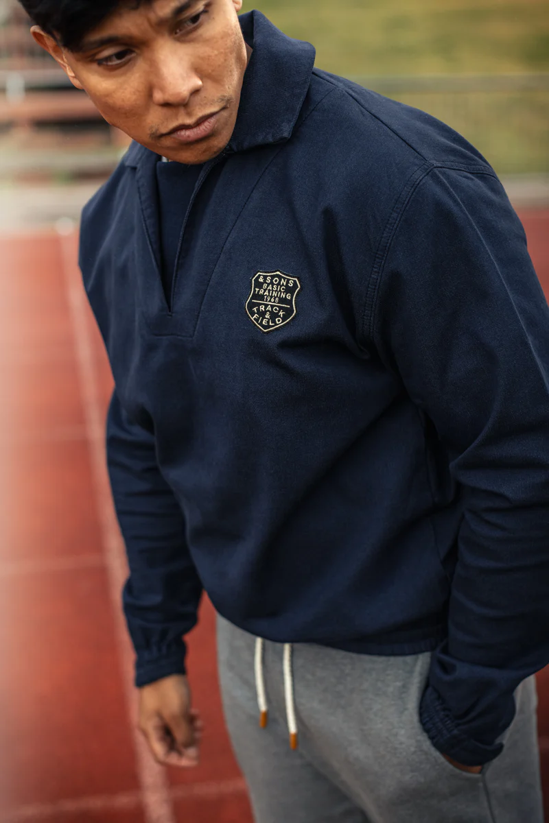 &SONS Coach Drill Top Navy - Image 7