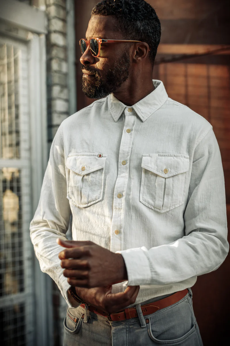 Coast Long Sleeve Shirt Off-White - Image 10