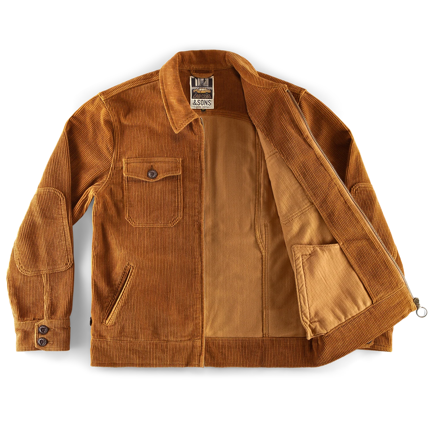 &SONS Cord Cab Coat Tan - Image 10