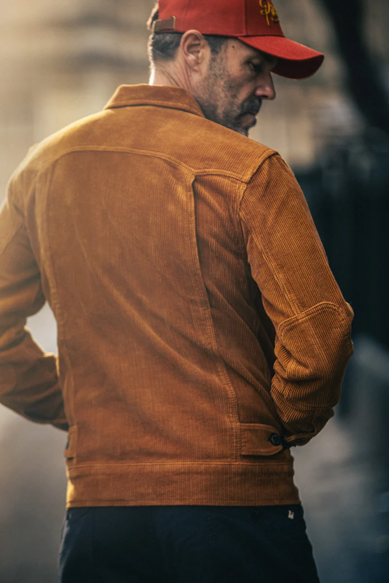 &SONS Cord Cab Coat Tan - Image 2