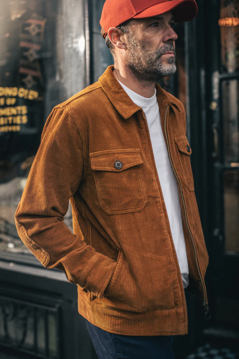 &SONS Cord Cab Coat Tan - Image 3