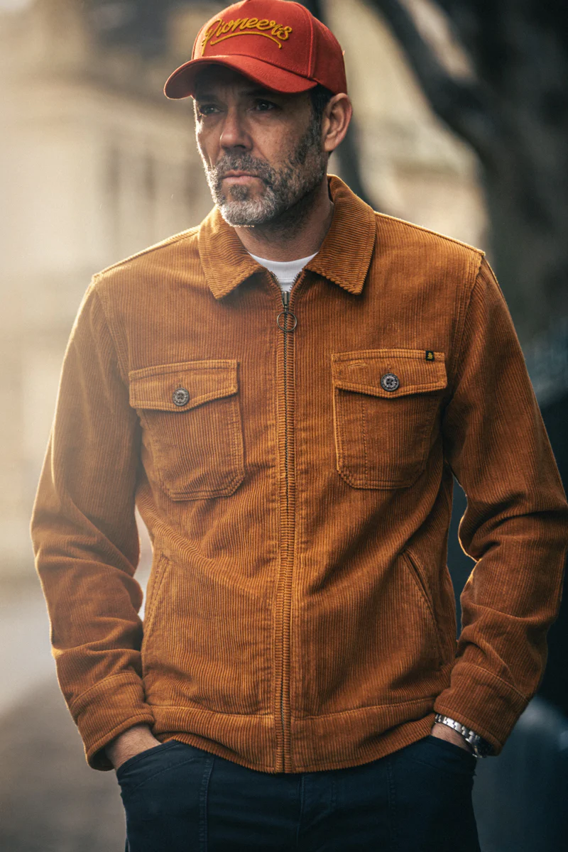 &SONS Cord Cab Coat Tan - Image 8