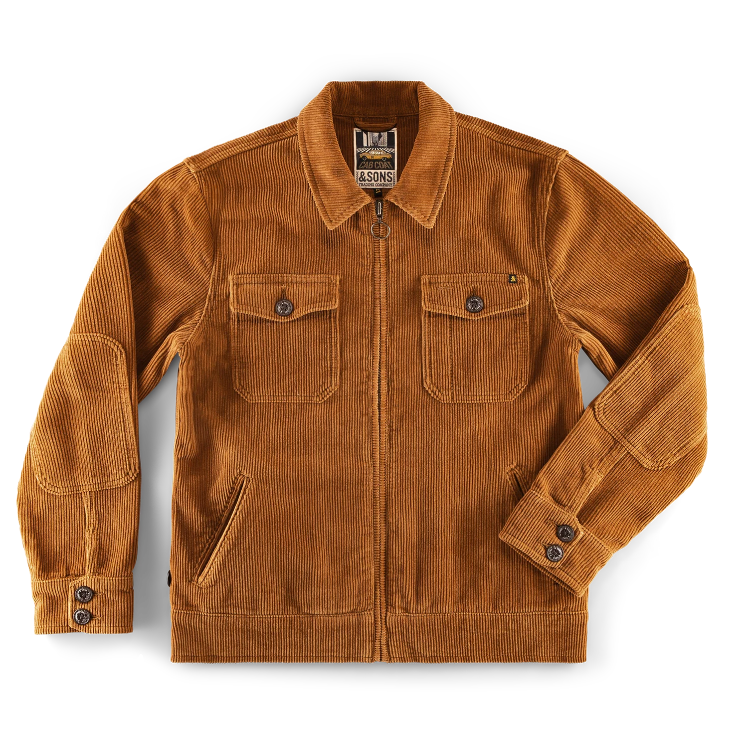 &SONS Cord Cab Coat Tan - Image 9