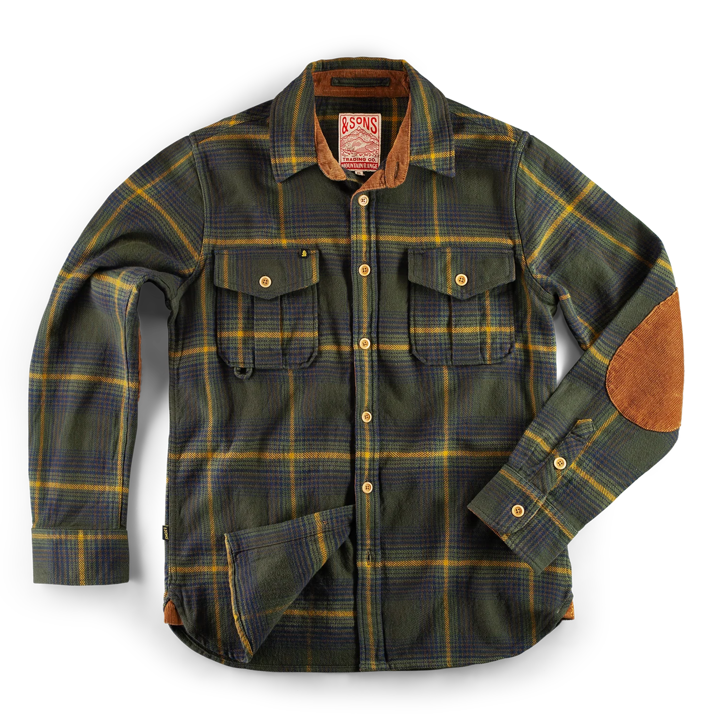 &SONS Eiger Mountain Shirt Green Check - Image 9