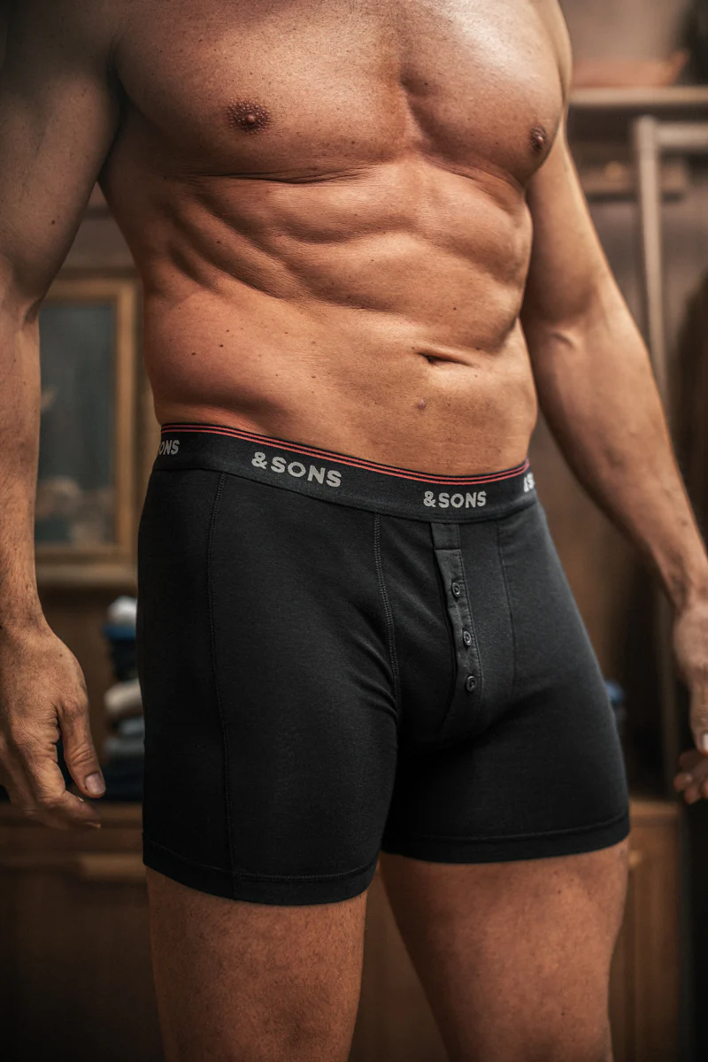 &SONS Essentials Boxer Shorts Black - Image 5