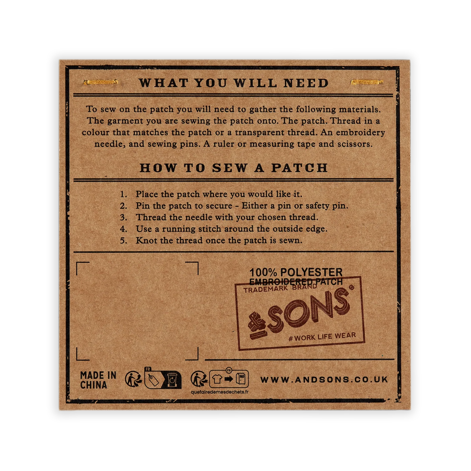 &SONS Father and Sons Patch - Image 4