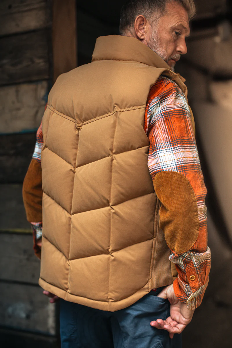 &SONS Forest Puffer Gilet Tan - Image 2