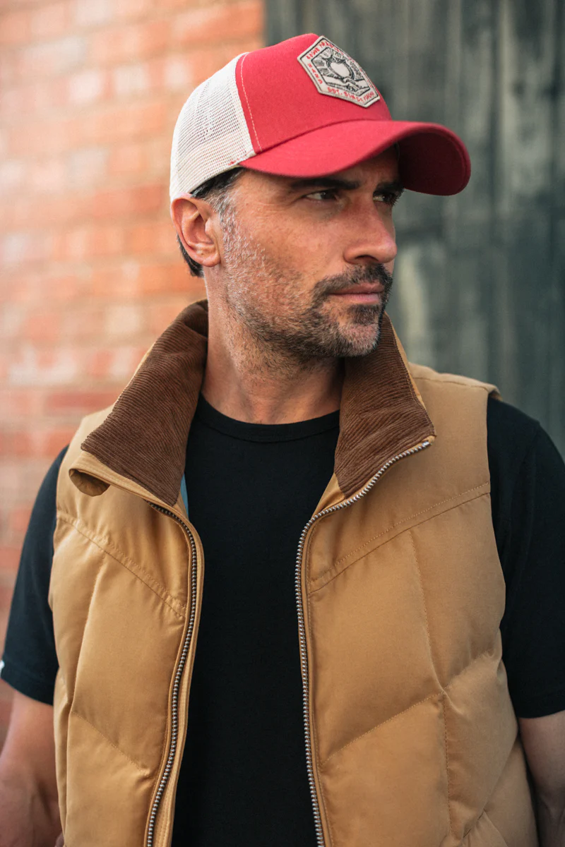 &SONS Forest Puffer Gilet Tan - Image 3