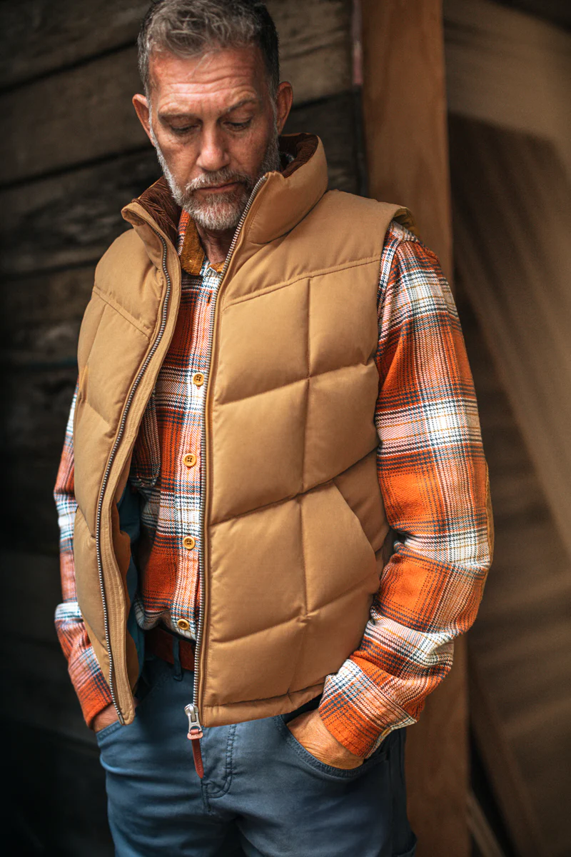 &SONS Forest Puffer Gilet Tan - Image 8