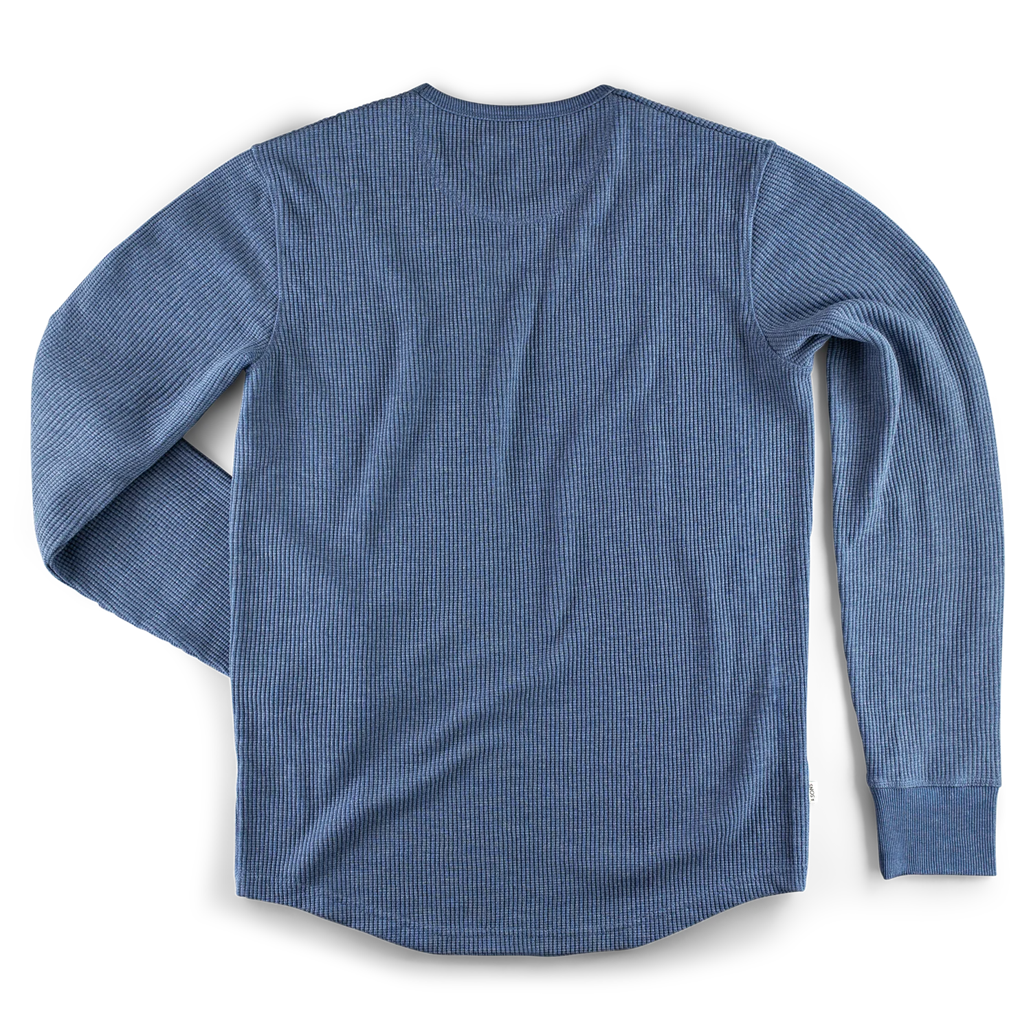 &SONS Glen Pocket Waffle Crew Sky Blue Marl - Image 8