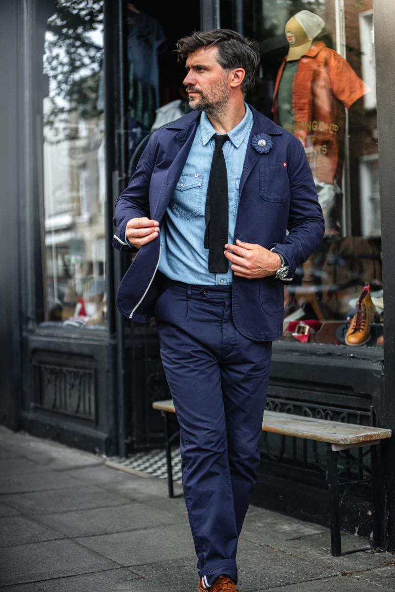 &SONS Hemingway Suit Jacket Midnight Blue - Image 4