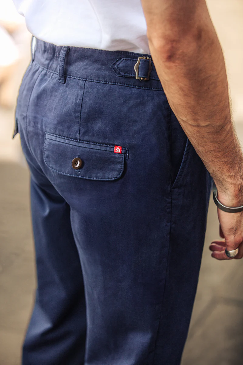 &SONS Hemingway Trousers Midnight Blue - Image 3