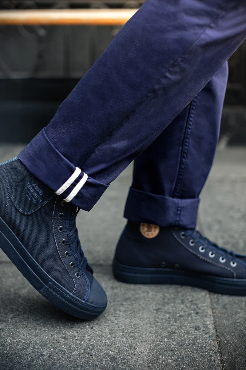 &SONS Hemingway Trousers Midnight Blue - Image 7