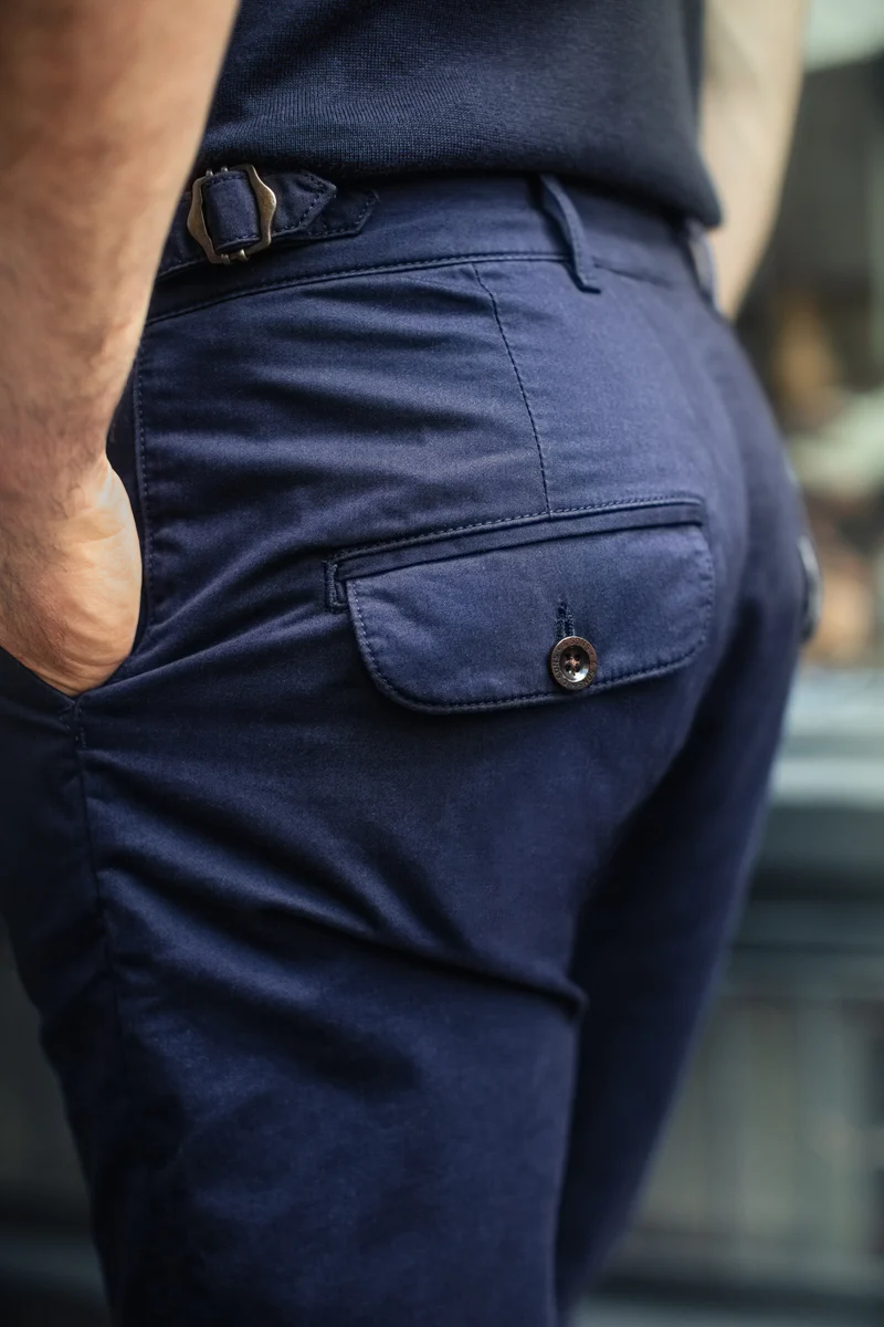 &SONS Hemingway Trousers Midnight Blue - Image 8
