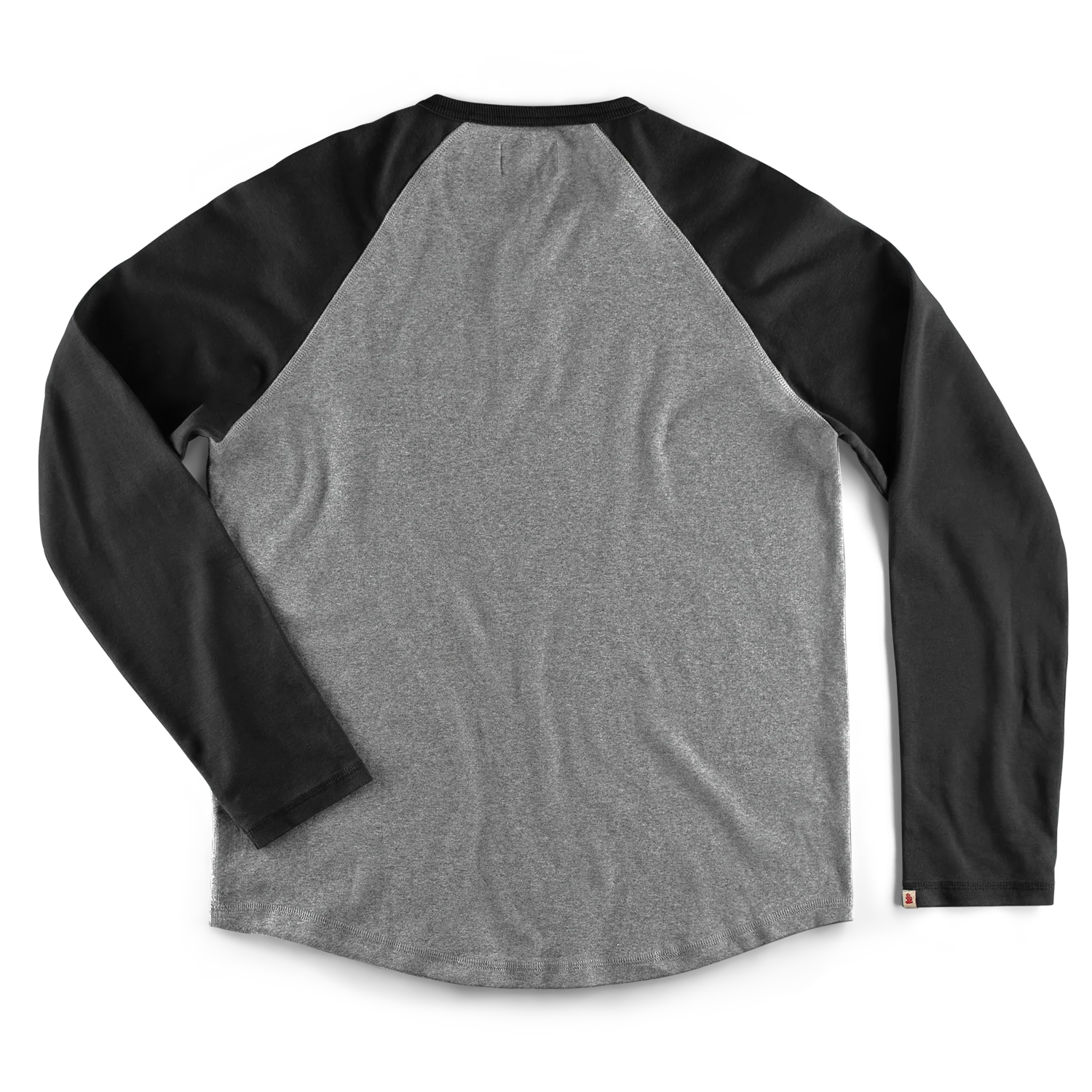 &SONS Infield Raglan Henley Shirt Grey/Charcoal - Image 9