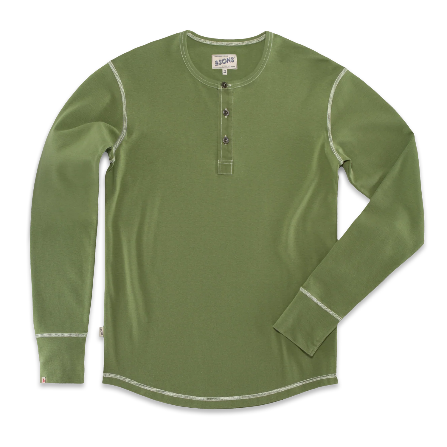 The New Elder Henley Shirt Army Green - Image 10