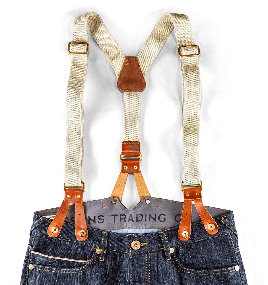 Cream Leather Braces - Image 6