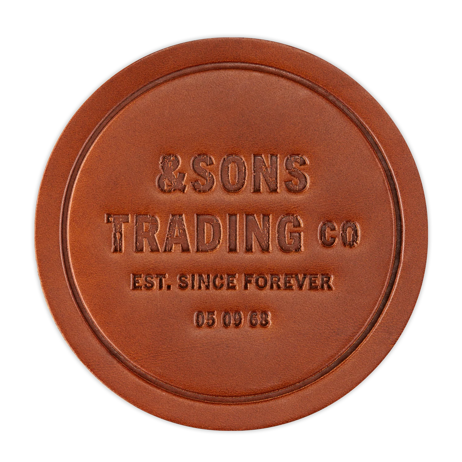&SONS Leather Coasters Tan - Image 7