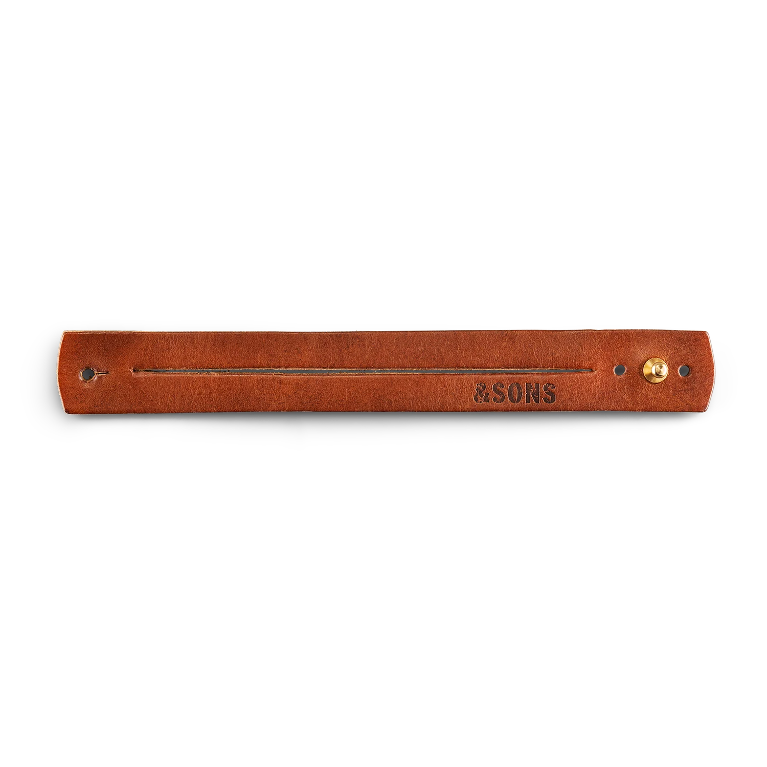 &SONS Leather Double Cuff Bracelet Brown - Image 13