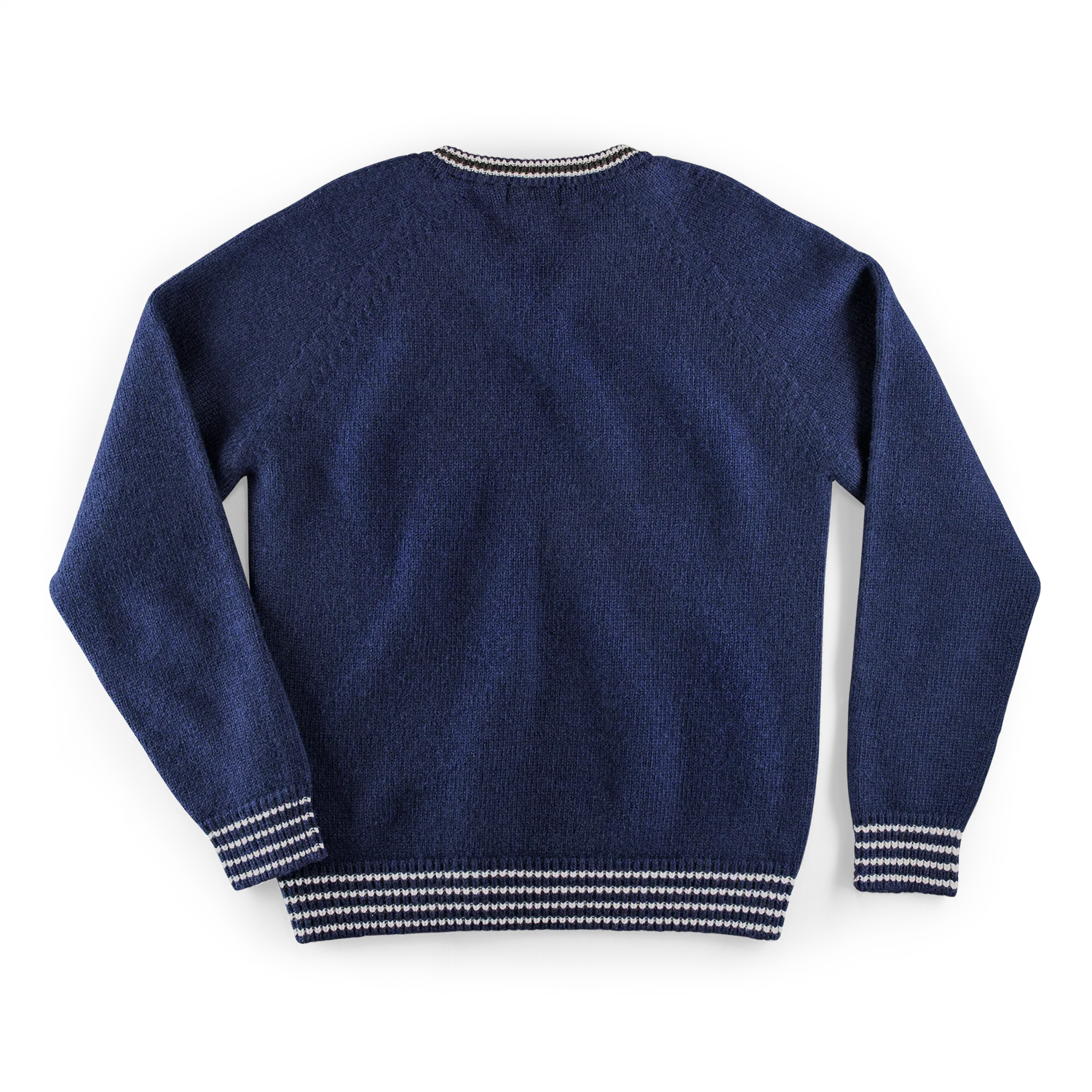 &SONS Old School V-Neck Jumper Navy - Image 10