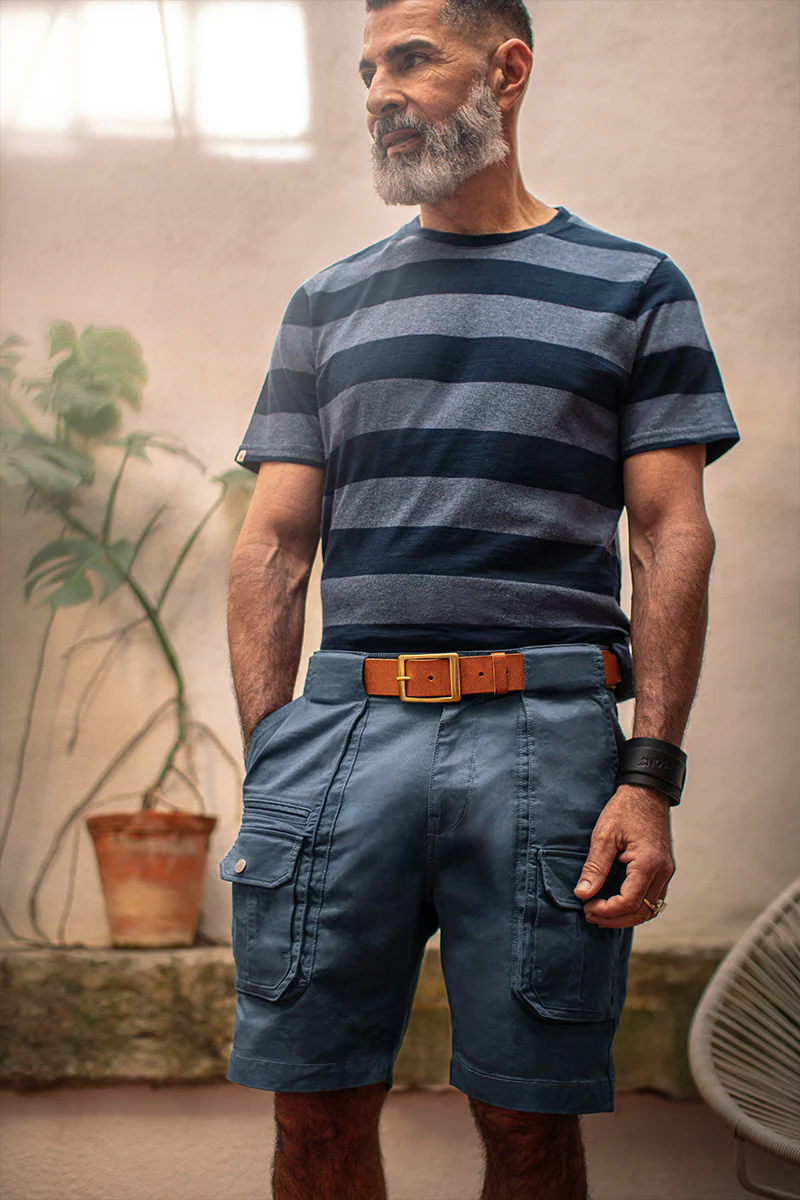 &SONS Papillon T-Shirt Navy Stripe - Image 4