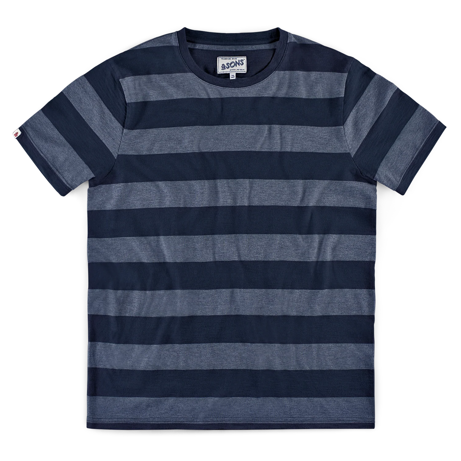 &SONS Papillon T-Shirt Navy Stripe - Image 8
