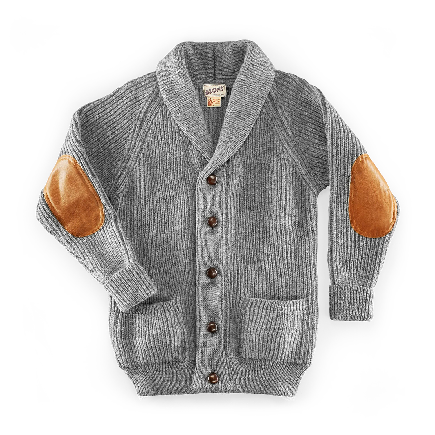 Pioneer British Wool Cardigan Grey - Image 10