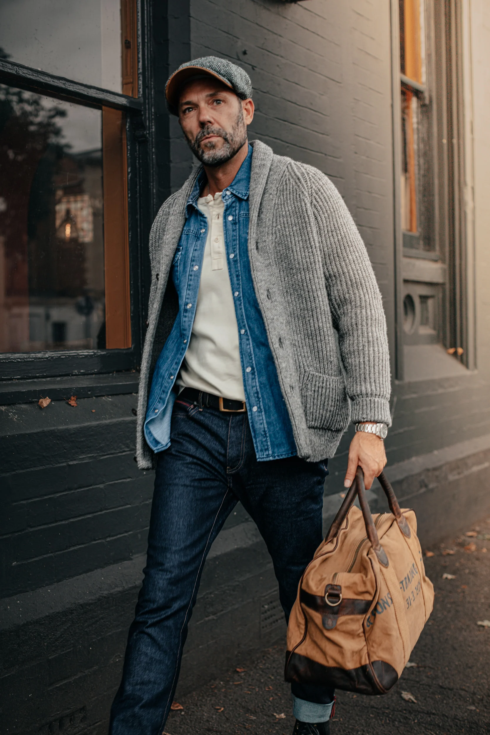Pioneer British Wool Cardigan Grey - Image 3