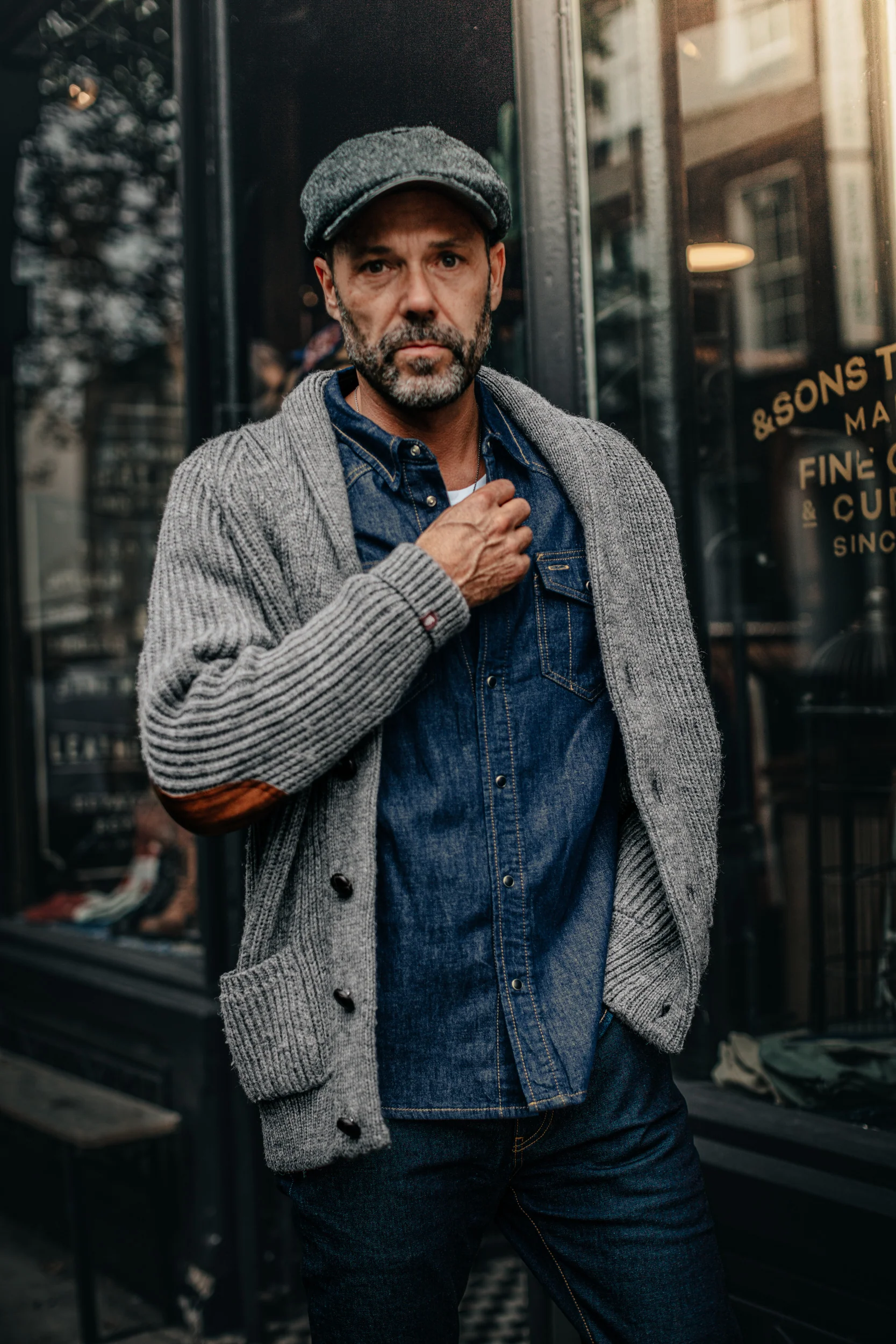 Pioneer British Wool Cardigan Grey - Image 5