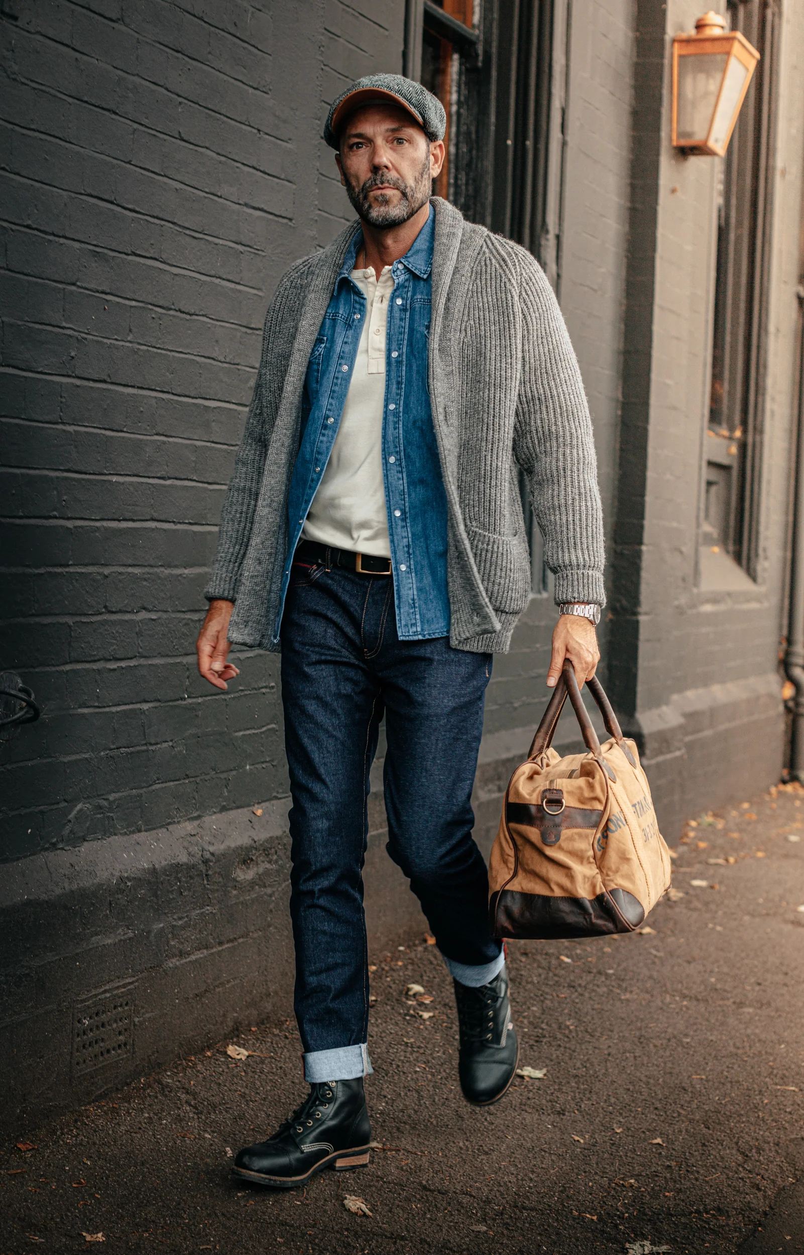 Pioneer British Wool Cardigan Grey - Image 8