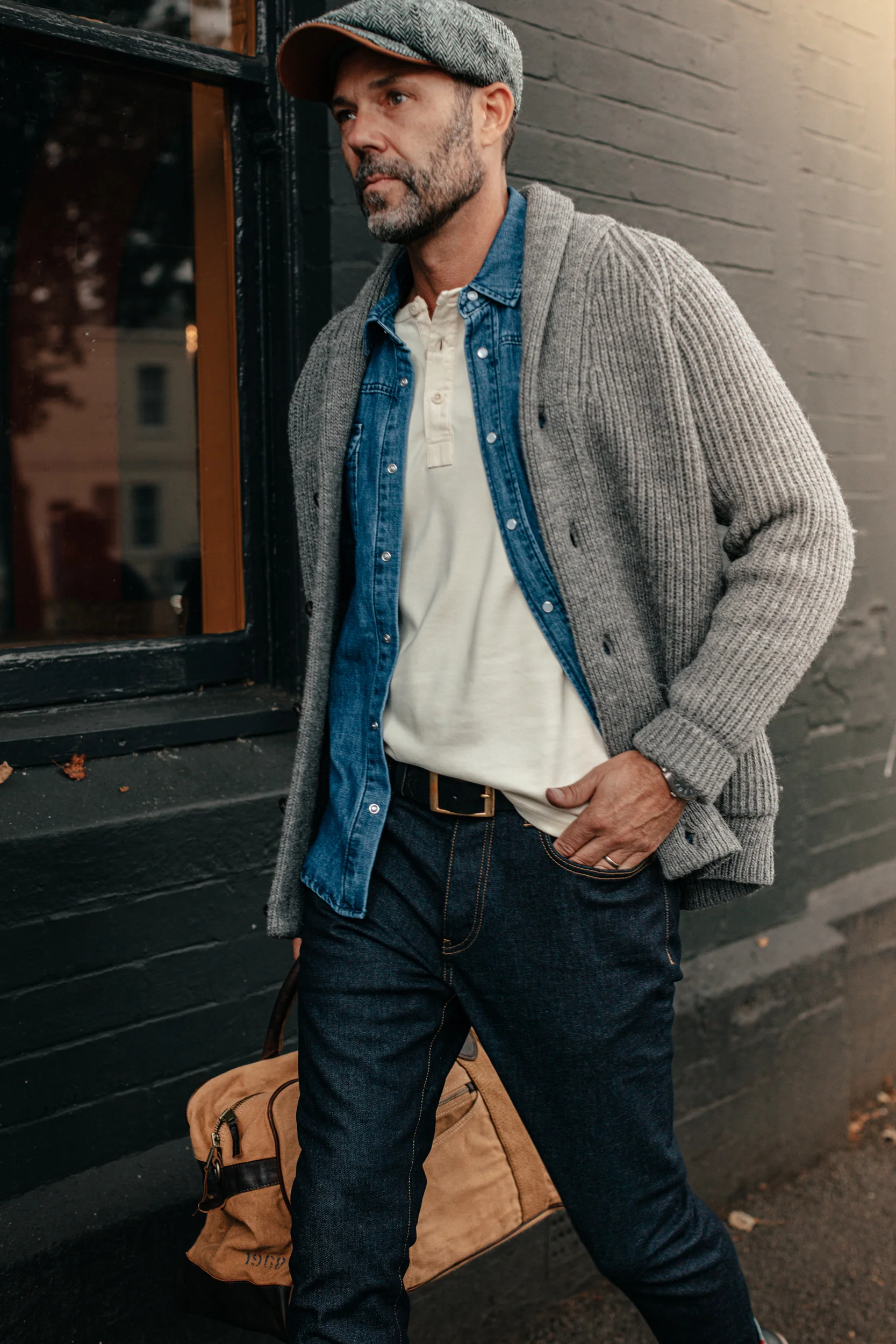 Pioneer British Wool Cardigan Grey - Image 9