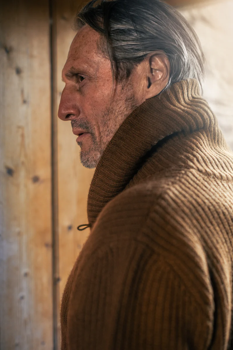 &SONS Port Shawl Collar Jumper Dune - Image 6