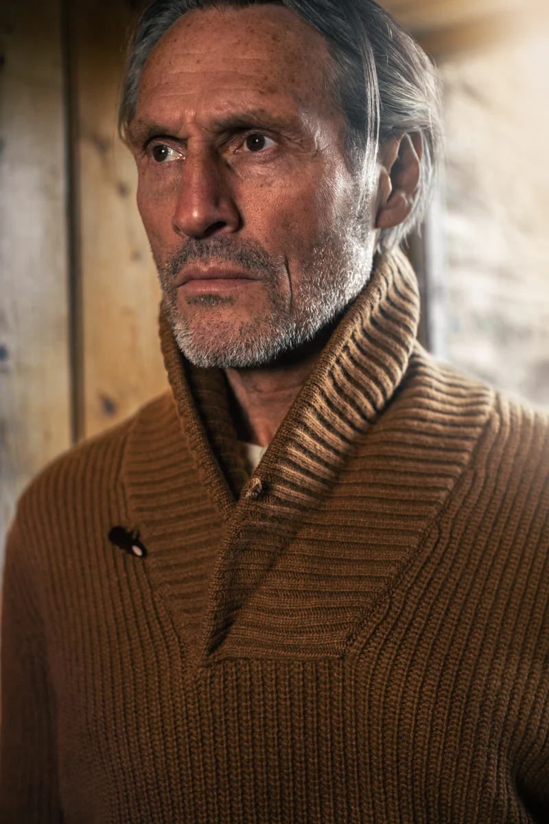 &SONS Port Shawl Collar Jumper Dune - Image 8
