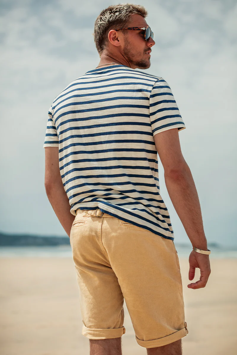 Breton Striped T Shirt Blue - Image 10