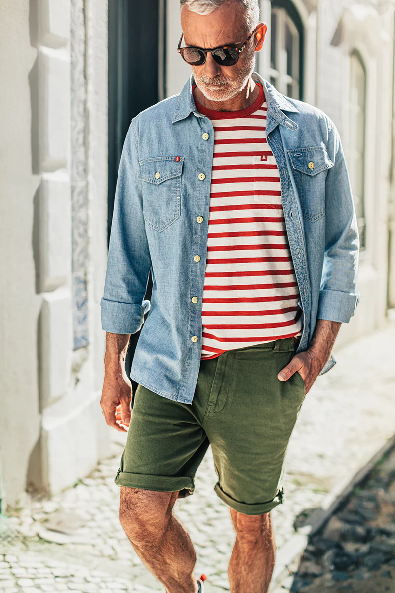 Breton Striped T Shirt Red - Image 7