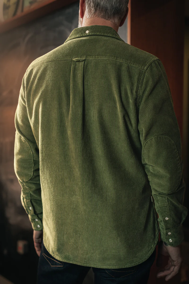 &SONS Sunday Shirt Corduroy Army Green - Image 8