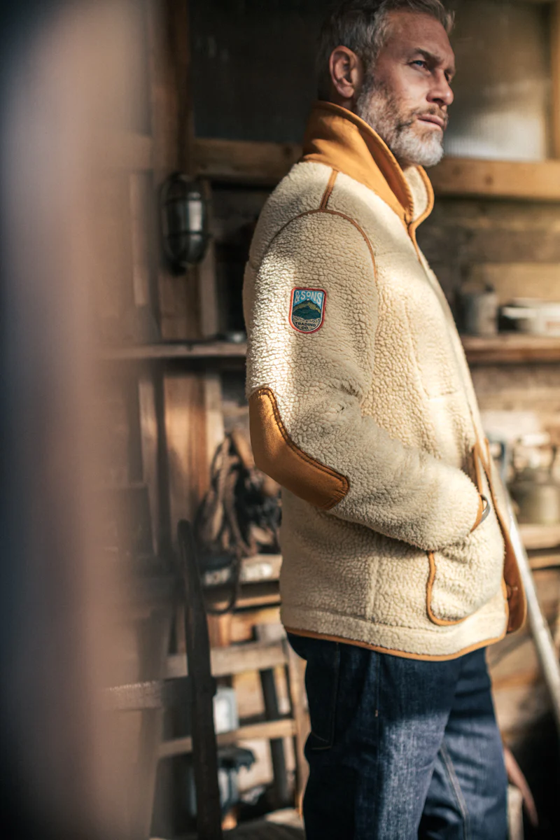 &SONS Takin Fleece Jacket Natural - Image 11