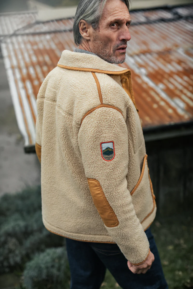 &SONS Takin Fleece Jacket Natural - Image 13