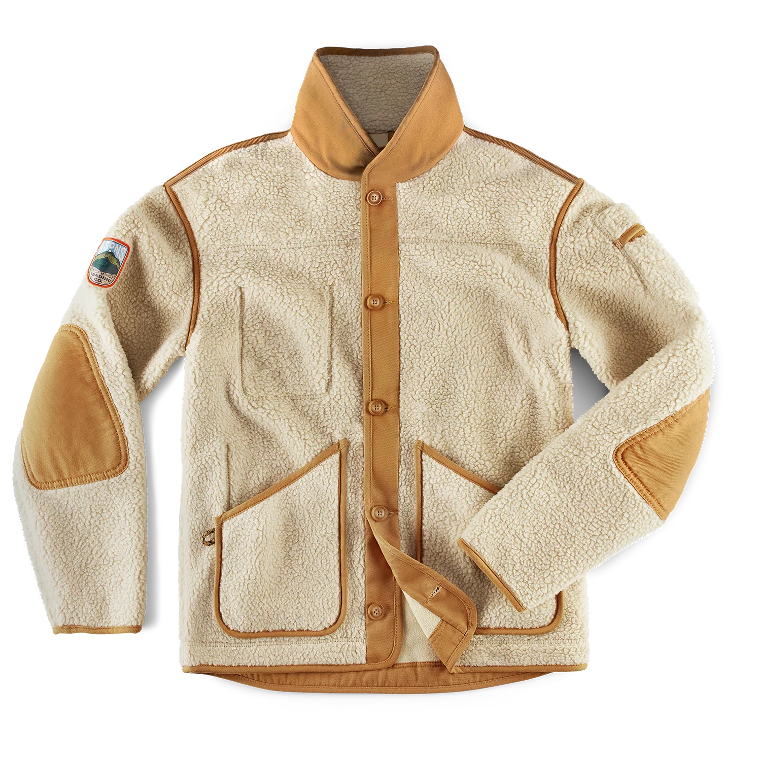 &SONS Takin Fleece Jacket Natural - Image 16