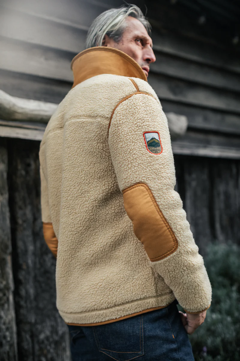 &SONS Takin Fleece Jacket Natural - Image 6
