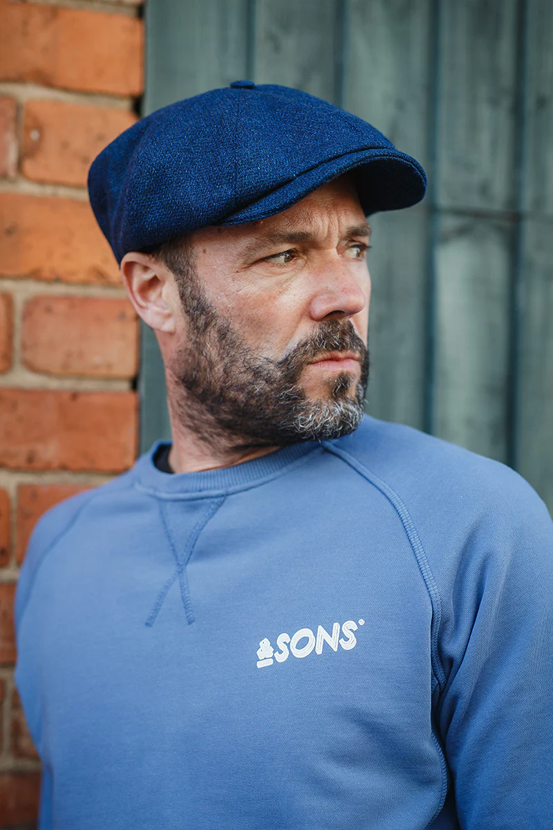 The London Baker Boy Hat- Blue Indigo - Image 2
