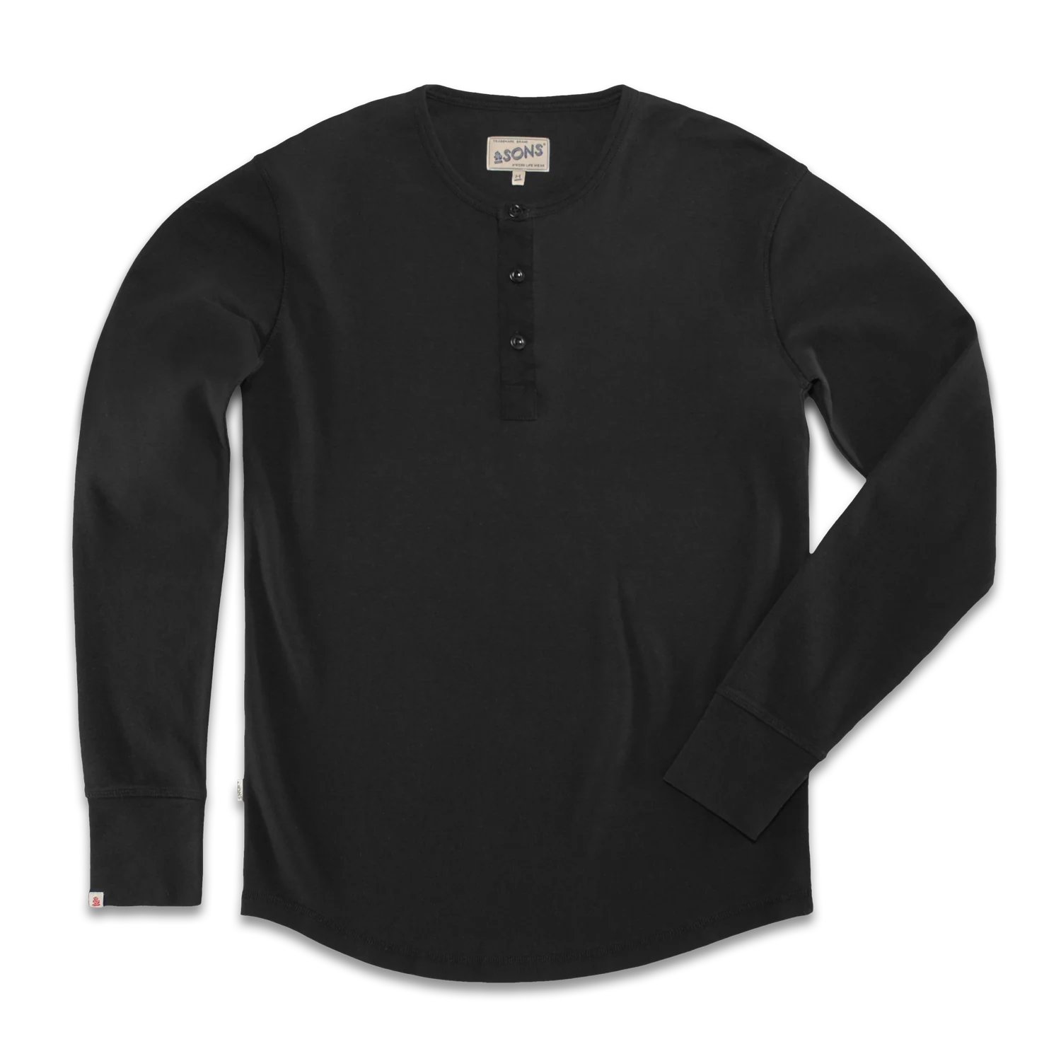 The New Elder Henley Shirt Black - Image 7